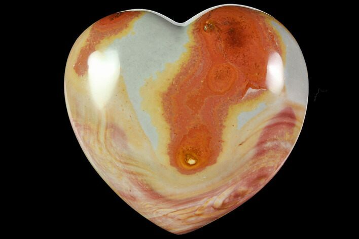 Wide, Polychrome Jasper Heart - Madagascar #118642